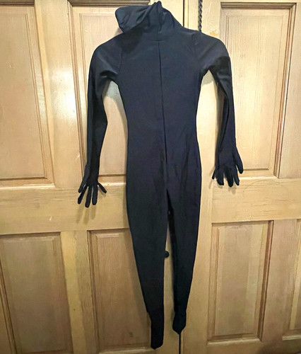 Black hooded bodysuit zentai - hooded, bodysuit/zentai